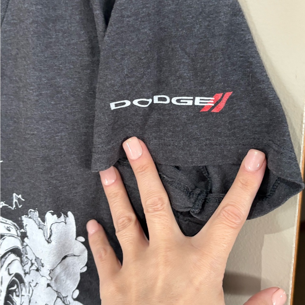 Women’s Dodge Challenger Graphic T Shirt Size 2XL Short Sleeve Charcoal Grey - Picture 3 of 4